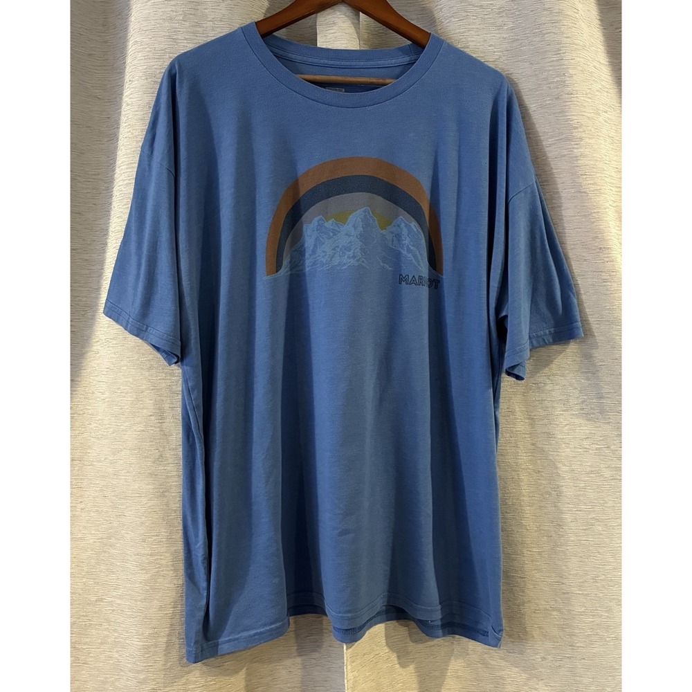 MARMOT Mens Clove Hitch Tee‎ SS Aztec Blue Heather Size XXL Graphic T-Shirt